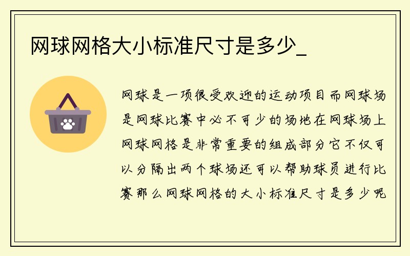 网球网格大小标准尺寸是多少_