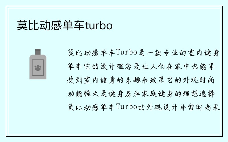 莫比动感单车turbo